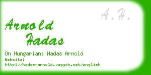 arnold hadas business card